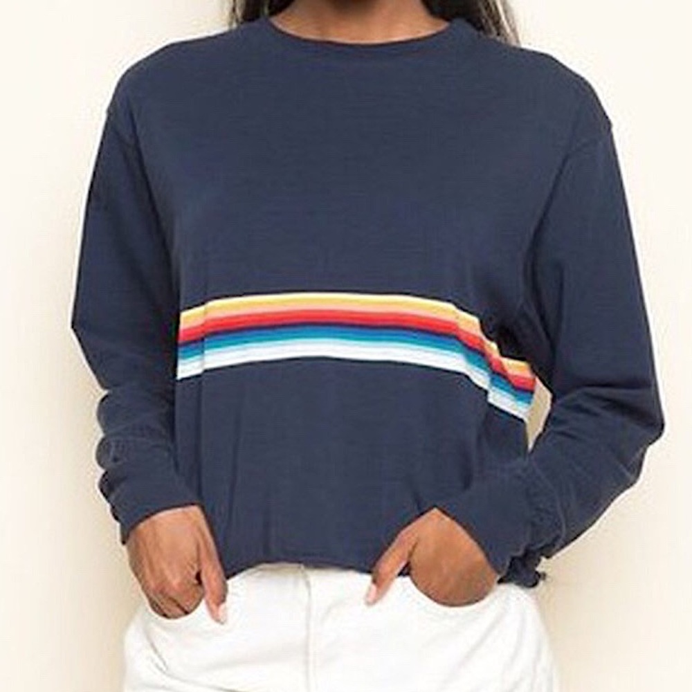 John Galt Rainbow Cropped Top